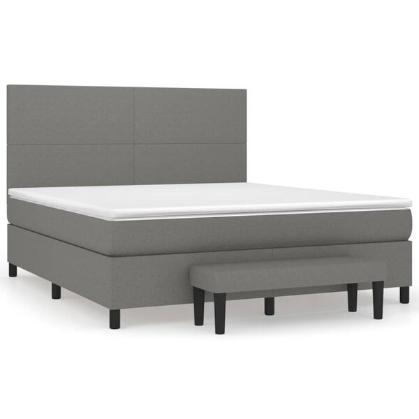 vidaXL &Kappa;&rho;&epsilon;&beta;ά&tau;&iota; Boxspring &mu;&epsilon; &Sigma;&tau;&rho;ώ&mu;&alpha; &Sigma;&kappa;&omicron;ύ&rho;&omicron; &Gamma;&kappa;&rho;&iota; 160x200 &epsilon;&kappa; &Upsilon;&phi;&alpha;&sigma;&mu;ά&tau;&iota;&nu;&omicron;