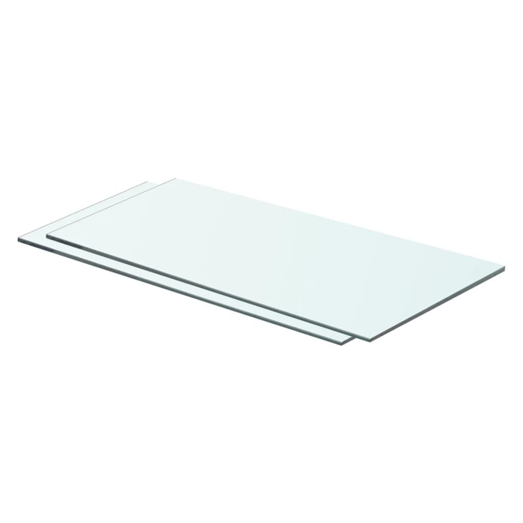 vidaXL Ράφια Πάνελ 2 τεμ. Διάφανα 60 x 25 εκ. Γυάλινα