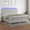 vidaXL &Kappa;&rho;&epsilon;&beta;ά&tau;&iota; Boxspring &mu;&epsilon; &Sigma;&tau;&rho;ώ&mu;&alpha; & LED &Alpha;&nu;.&Gamma;&kappa;&rho;&iota; 200x200&epsilon;&kappa;. &Upsilon;&phi;&alpha;&sigma;&mu;ά&tau;&iota;&nu;&omicron;