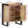 vidaXL Ντουλάπα Παπουτσιών Μαύρο 30 x 30 x 40 cm Μασίφ ξύλο μάνγκο