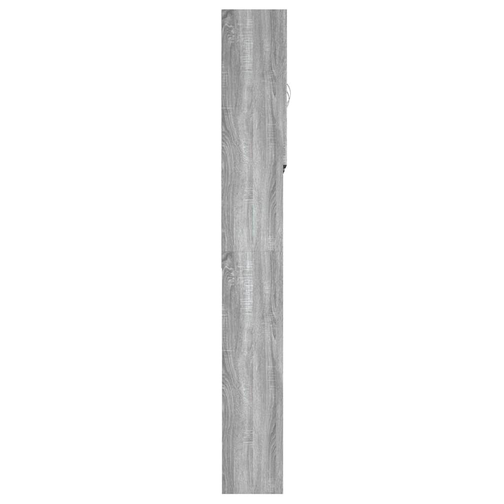 vidaXL Ντουλάπι Πλυντηρίου Γκρι Sonoma 64 x 25,5 x 190 εκ.