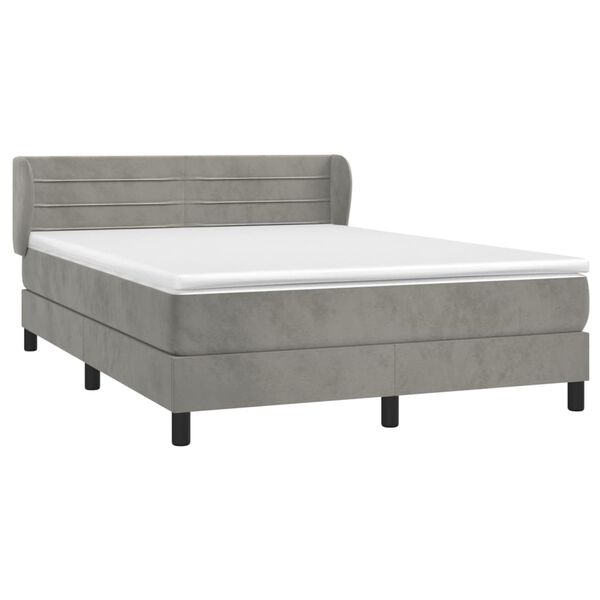 vidaXL &Kappa;&rho;&epsilon;&beta;ά&tau;&iota; Boxspring &mu;&epsilon; &Sigma;&tau;&rho;ώ&mu;&alpha; &Alpha;&nu;&omicron;&iota;&chi;&tau;ό &Gamma;&kappa;&rho;&iota; 140x200 &epsilon;&kappa;. &Beta;&epsilon;&lambda;&omicron;ύ&delta;&iota;&nu;&omicron;