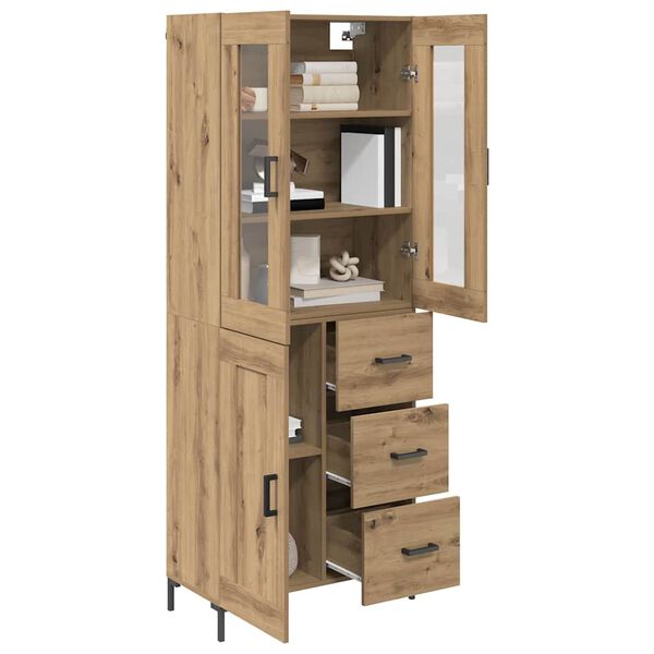 vidaXL Highboard &mu;&epsilon; &sigma;&upsilon;&rho;&tau;ά&rho;&iota; 2 pcs Artisan Oak &Epsilon;&pi;&epsilon;&xi;&epsilon;&rho;&gamma;&alpha;&sigma;&mu;έ&nu;&omicron; &xi;ύ&lambda;&omicron;