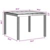vidaXL Σέτ φαγητού για κήπο 3 pcs Ανθρακί Rattan Polt