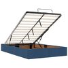 vidaXL Οθωμανικό κρεβάτι με στρώμα μπλε 120x200cm ύφασμα