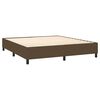 vidaXL Κρεβάτι Boxspring με Στρώμα & LED Σκ.Καφέ 180x200εκ. Υφασμάτινο