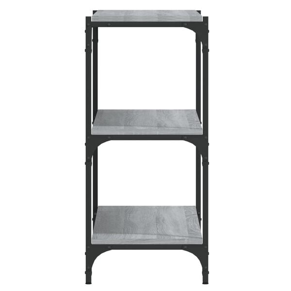 vidaXL Βιβλιοθήκη Γκρι Sonoma 100 x 33 x 70,5 εκ. Επεξ. Ξύλο & Ατσάλι