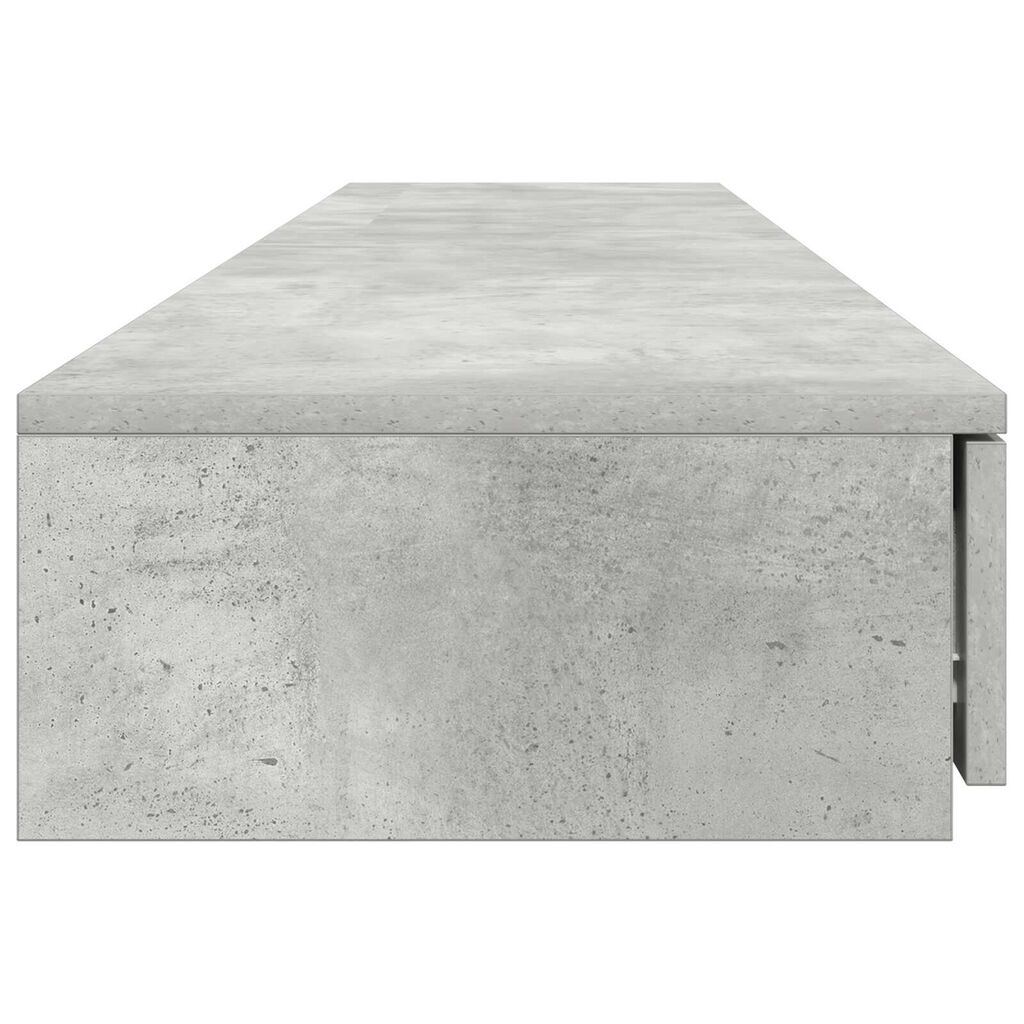 vidaXL Συρτάρια κρεβατιού Γκρι σκυροδέματος 180 x 36.5 x 16.5 εκ