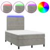 vidaXL &Kappa;&rho;&epsilon;&beta;ά&tau;&iota; Boxspring &mu;&epsilon; &Sigma;&tau;&rho;ώ&mu;&alpha; & LED &Alpha;&nu;.&Gamma;&kappa;&rho;&iota; 120x190&epsilon;&kappa;. &Beta;&epsilon;&lambda;&omicron;ύ&delta;&iota;&nu;&omicron;