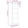 vidaXL Συρόμενη Πόρτα ORKDAL Λευκό 78 x 232 cm Μασίφ ξύλο πεύκου