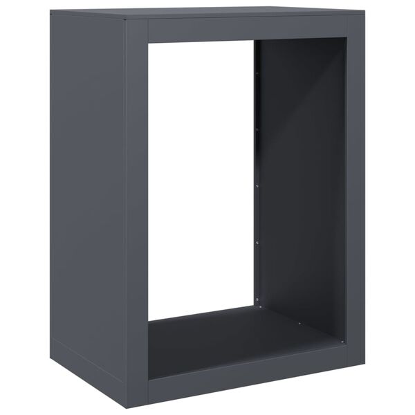 vidaXL Ράφι Καυσόξυλων Ανθρακί 60x40x80 εκ. Ατσάλινο