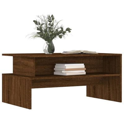 vidaXL Τραπεζάκι Σαλονιού Καφέ Δρυς 90x55x42,5 εκ. Επεξεργασμένο Ξύλο