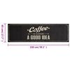 vidaXL Χαλί Κουζίνας Πλενόμενο Επιγραφή Coffee 45x150 εκ. Βελούδο