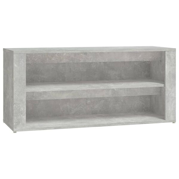 vidaXL Παπουτσοθήκη Γκρι Σκυροδέματος 100x35x45 εκ. Επεξεργασμένο Ξύλο