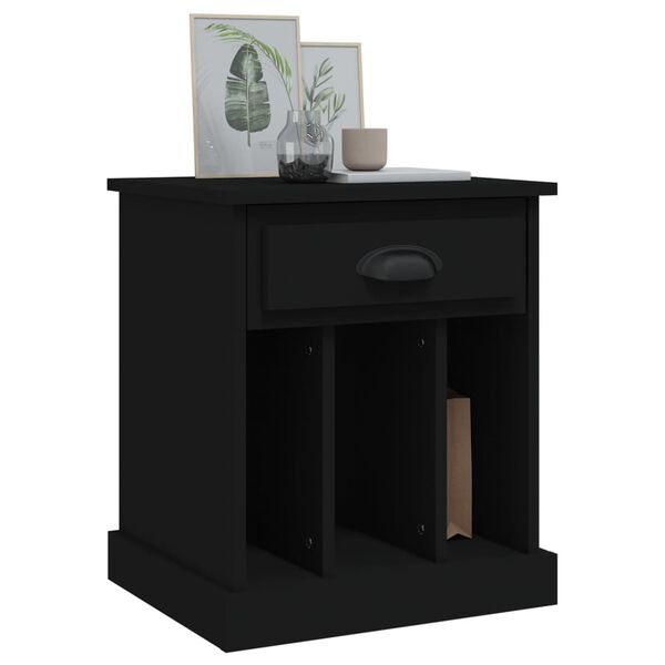 vidaXL Κομοδίνο Μαύρο 43x36x50 εκ.