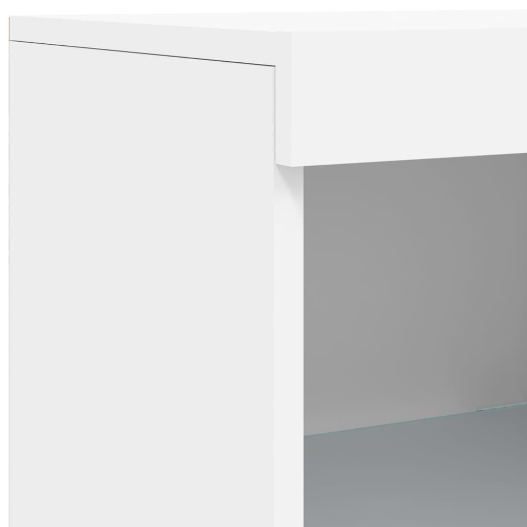vidaXL Μπουφές με Φώτα LED Λευκός 181,5 x 37 x 100 εκ.