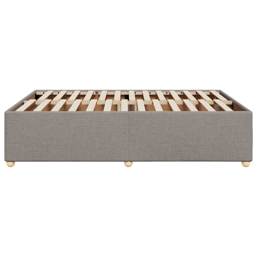 vidaXL Σκελετός Κρεβατιού Χωρίς Στρώμα Taupe 160x200 εκ. Υφασμάτινο