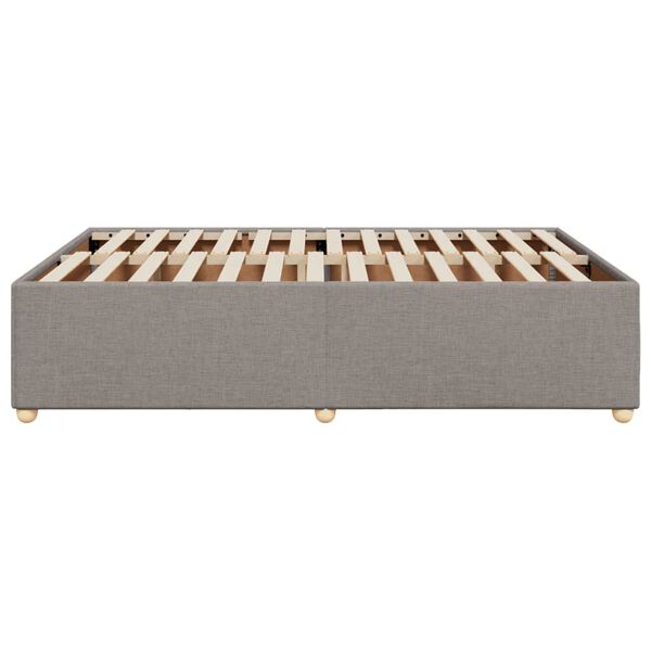 vidaXL Σκελετός Κρεβατιού Χωρίς Στρώμα Taupe 160x200 εκ. Υφασμάτινο