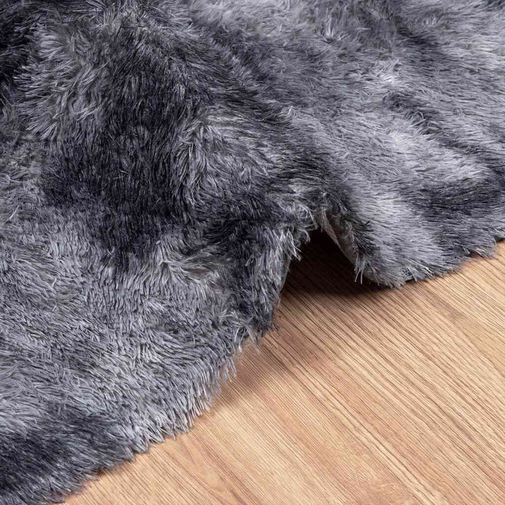 vidaXL Χαλί Shaggy με Ψηλό Πέλος NAVARRA Σκούρο Γκρι 130x200 εκ.
