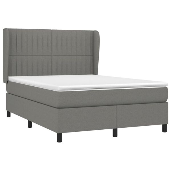 vidaXL &Kappa;&rho;&epsilon;&beta;ά&tau;&iota; Boxspring &mu;&epsilon; &Sigma;&tau;&rho;ώ&mu;&alpha; &Sigma;&kappa;&omicron;ύ&rho;&omicron; &Gamma;&kappa;&rho;&iota; 140x190 &epsilon;&kappa;. &Upsilon;&phi;&alpha;&sigma;&mu;ά&tau;&iota;&nu;&omicron;