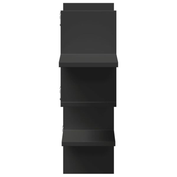 vidaXL Ράφι Τοίχου Μαύρη 124,5x18x60,5 εκ. από Επεξεργασμένο Ξύλο