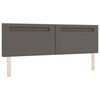 vidaXL Σκελετός κρεβατιού με στρώμα Γκρι 180 x 200 cm Τεχνητό δέρμα