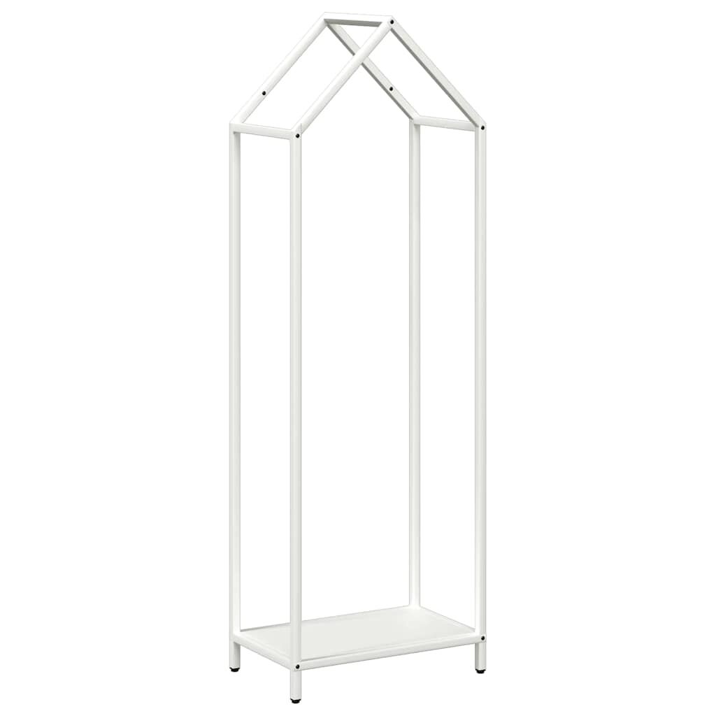 vidaXL Ράφι για καυσόξυλα Λευκό 40x25x120 cm Ατσάλι ψυχρής έλασης