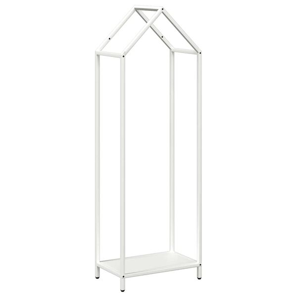 vidaXL Ράφι για καυσόξυλα Λευκό 40x25x120 cm Ατσάλι ψυχρής έλασης