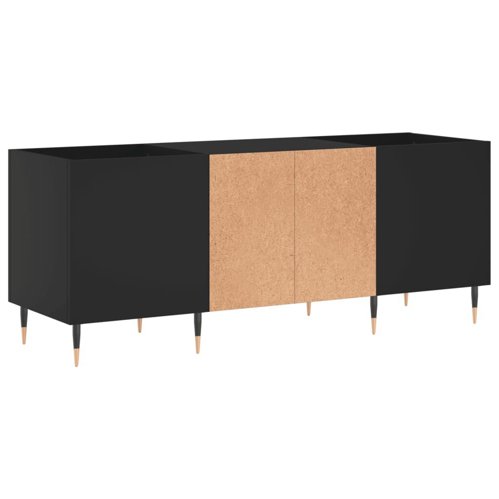 vidaXL Έπιπλο Δίσκων Μαύρο 121 x 38 x 48 εκ. από Επεξεργασμένο Ξύλο