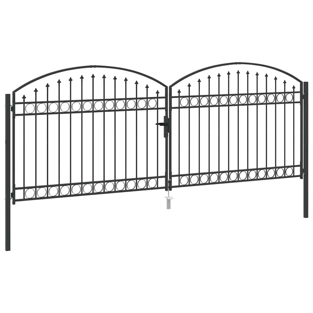 vidaXL Πύλη Φράχτη Άλλο Ρυθμιζόμενος Γκρι 400 x 150 cm Ατσάλι