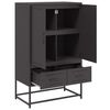 vidaXL Ντουλάπι Μαύρο 68x39x111,5 εκ. από Χάλυβα