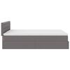 vidaXL Οθωμανικό κρεβάτι με στρώμα Γκρι 140x200cm Faux Leather