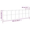 vidaXL Ζαρντινιέρα Καφέ 260x40x68 εκ. Γαλβανισμένος χάλυβας