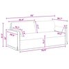 vidaXL &Kappa;&alpha;&nu;&alpha;&pi;έ&sigmaf; 2 pcs &Sigma;&kappa;&omicron;ύ&rho;&omicron; &Gamma;&kappa;&rho;&iota; 158 x 78 x 80 &epsilon;&kappa; ύ&phi;&alpha;&sigma;&mu;&alpha;