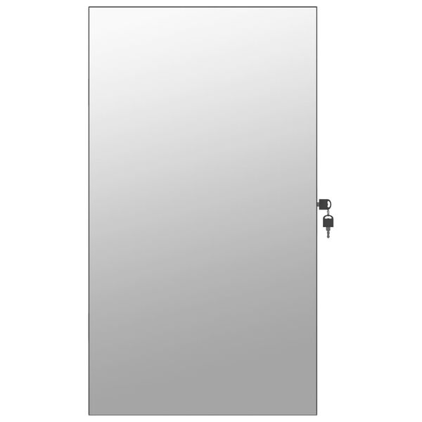 vidaXL Έπιπλο Κοσμημάτων με Καθρέφτη/LED Φώτα Επιτοίχιο Μαύρο