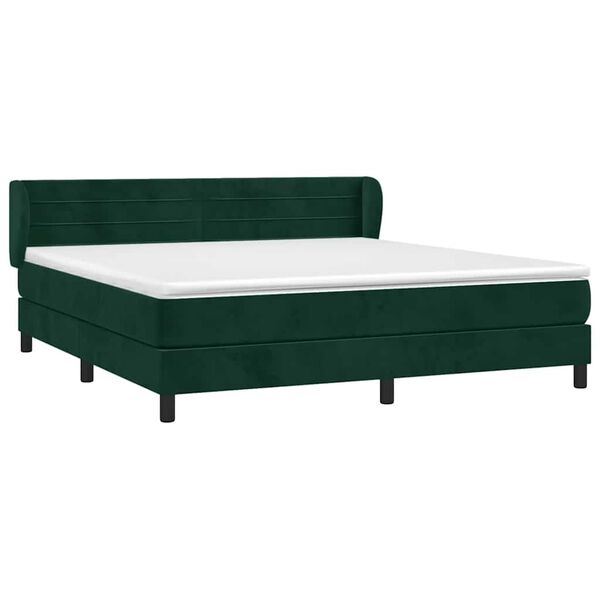 vidaXL &Kappa;&rho;&epsilon;&beta;ά&tau;&iota; Boxspring &mu;&epsilon; &Sigma;&tau;&rho;ώ&mu;&alpha; &Sigma;&kappa;&omicron;ύ&rho;&omicron; &Pi;&rho;ά&sigma;&iota;&nu;&omicron; 160x200&epsilon;&kappa;. &Beta;&epsilon;&lambda;&omicron;ύ&delta;&iota;&nu;&omicron;