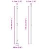 vidaXL Πό posts φράχτη 13 pcs Γκρι Ø32mm 130 εκ Γαλβανισμένος χάλυβας