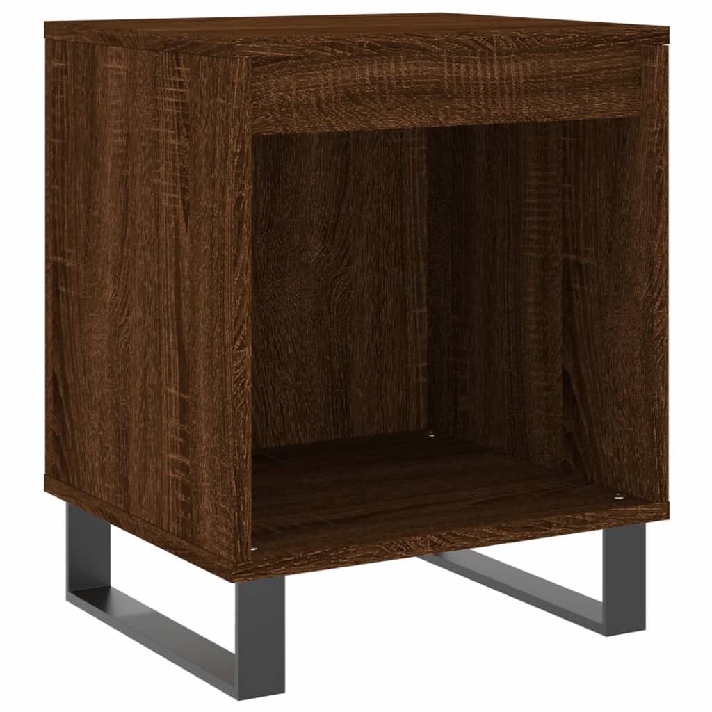 vidaXL Κομοδίνο Καφέ Δρυς 40 x 35 x 50 εκ. από Επεξεργασμένο Ξύλο
