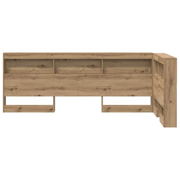 vidaXL Κεφαλάρι Αποθήκης με ράφι artisan δρυς 75 cm Επεξεργασμένο ξύλο
