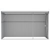 vidaXL Αποθήκη Κήπου Επιτοίχια Γκρι 118x288x178 εκ από Γαλβ. Ατσάλι