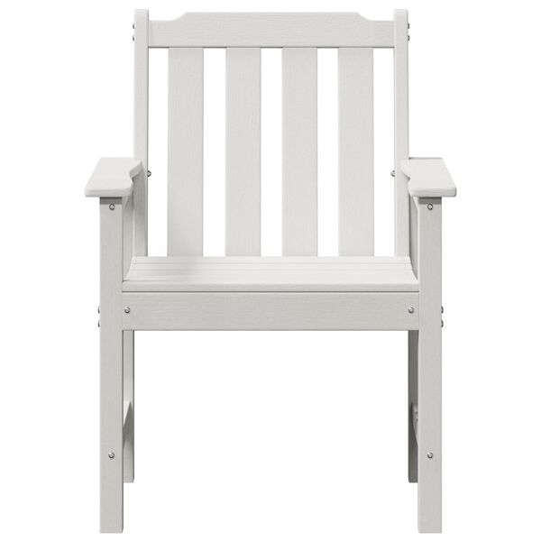 vidaXL Καρέκλα φαγητού κήπου 2 pcs Λευκό 65.5 x 59 x 88 εκ Πλαστικό