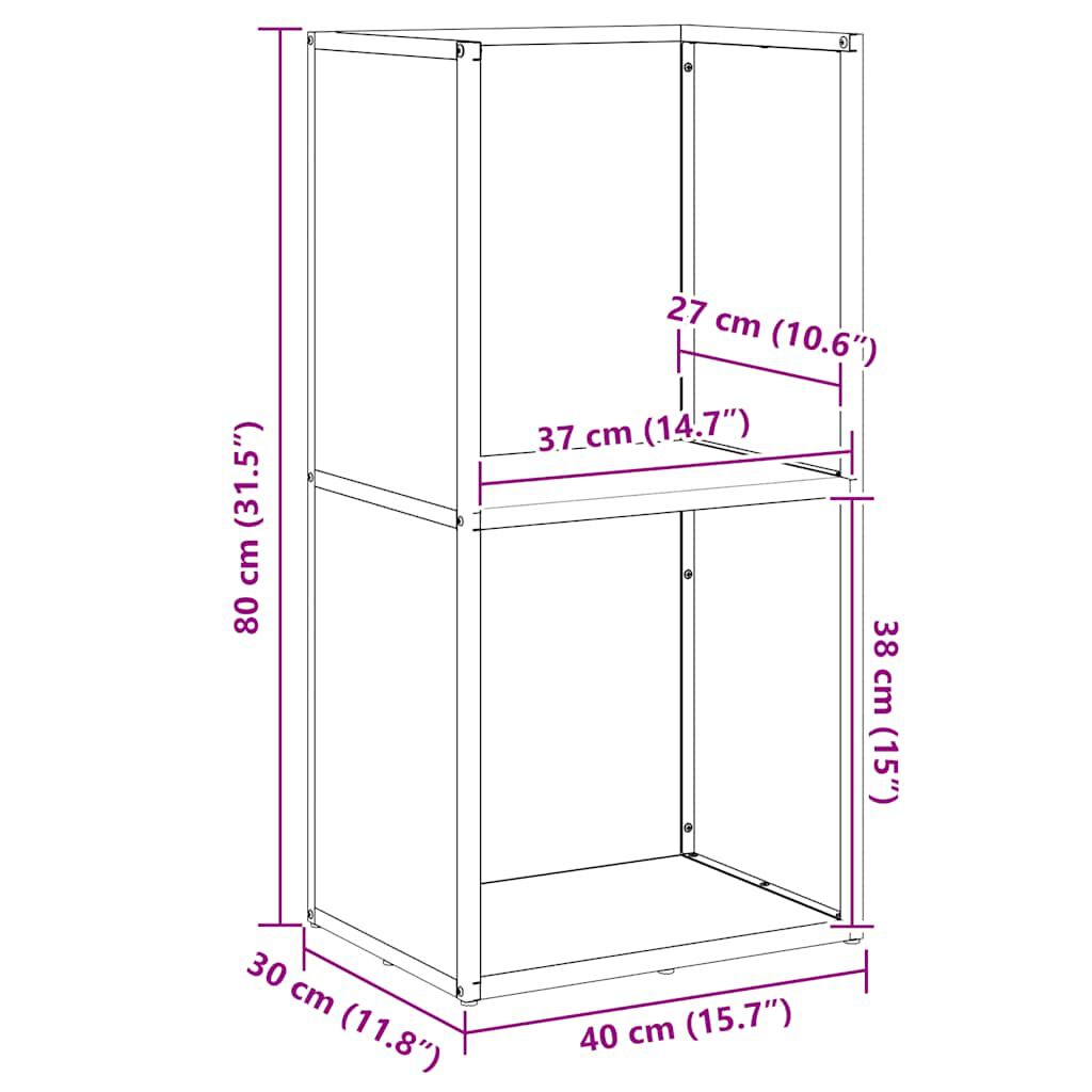 vidaXL Ράφι Καυσόξυλων Ανθρακί 40x30x80 εκ. Χάλυβας ψυχρής έλασης