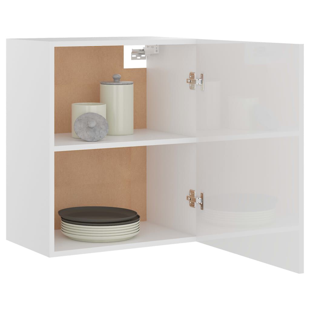 vidaXL Ντουλάπι Κρεμαστό Lyon Γυαλιστερό Λευκό 50x31x60εκ. από