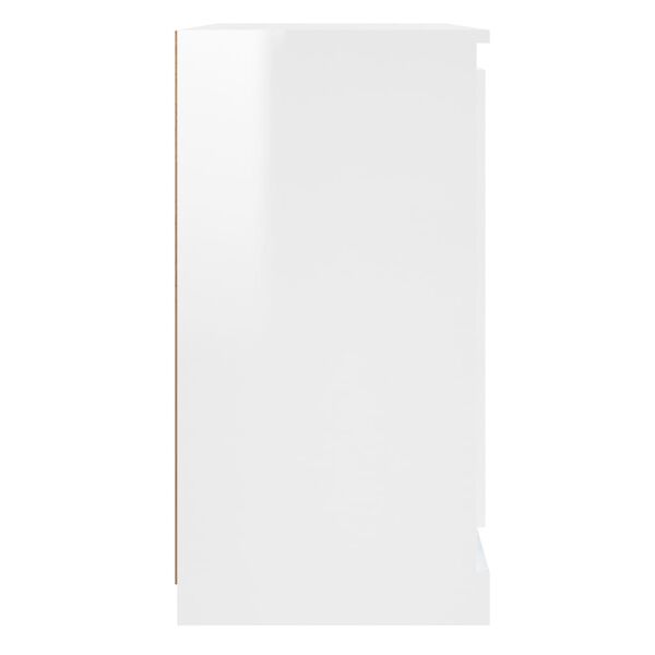 vidaXL Ντουλάπι Γυαλιστερό Λευκό 70x35,5x67,5 εκ. Επεξεργασμένο Ξύλο