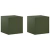 vidaXL &Beta;ά&sigma;&eta; &phi;&upsilon;&tau;ώ&nu; 2 pcs &Lambda;&alpha;&delta;ί 40 x 40 x 40 cm &Alpha;&tau;&sigma;ά&lambda;&iota;