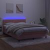 vidaXL &Kappa;&rho;&epsilon;&beta;ά&tau;&iota; Boxspring &mu;&epsilon; &Sigma;&tau;&rho;ώ&mu;&alpha; & LED &Rho;&omicron;&zeta; 140x190 &epsilon;&kappa;. &Beta;&epsilon;&lambda;&omicron;ύ&delta;&iota;&nu;&omicron;