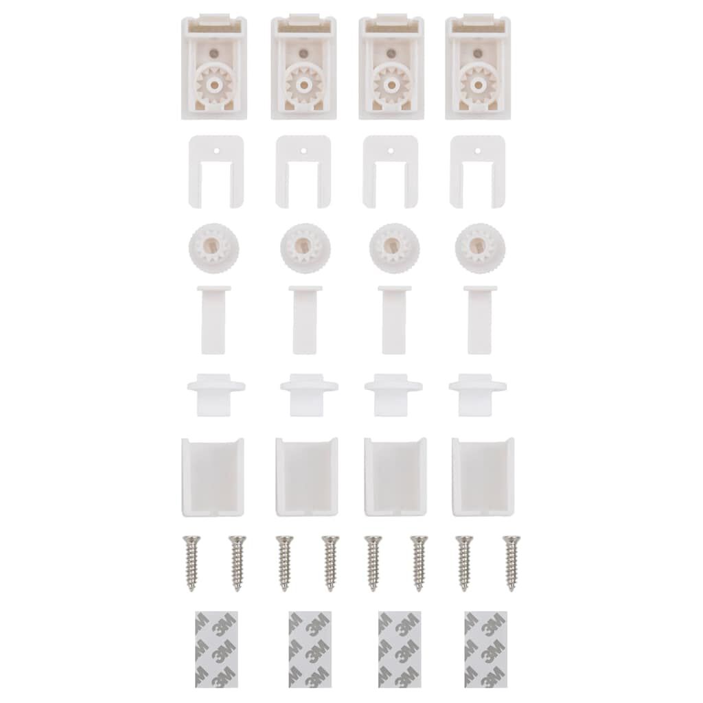 vidaXL Πλισέ περσίδα Λευκό 45x150 cm Πλάτος υφάσματος 44,4 cm