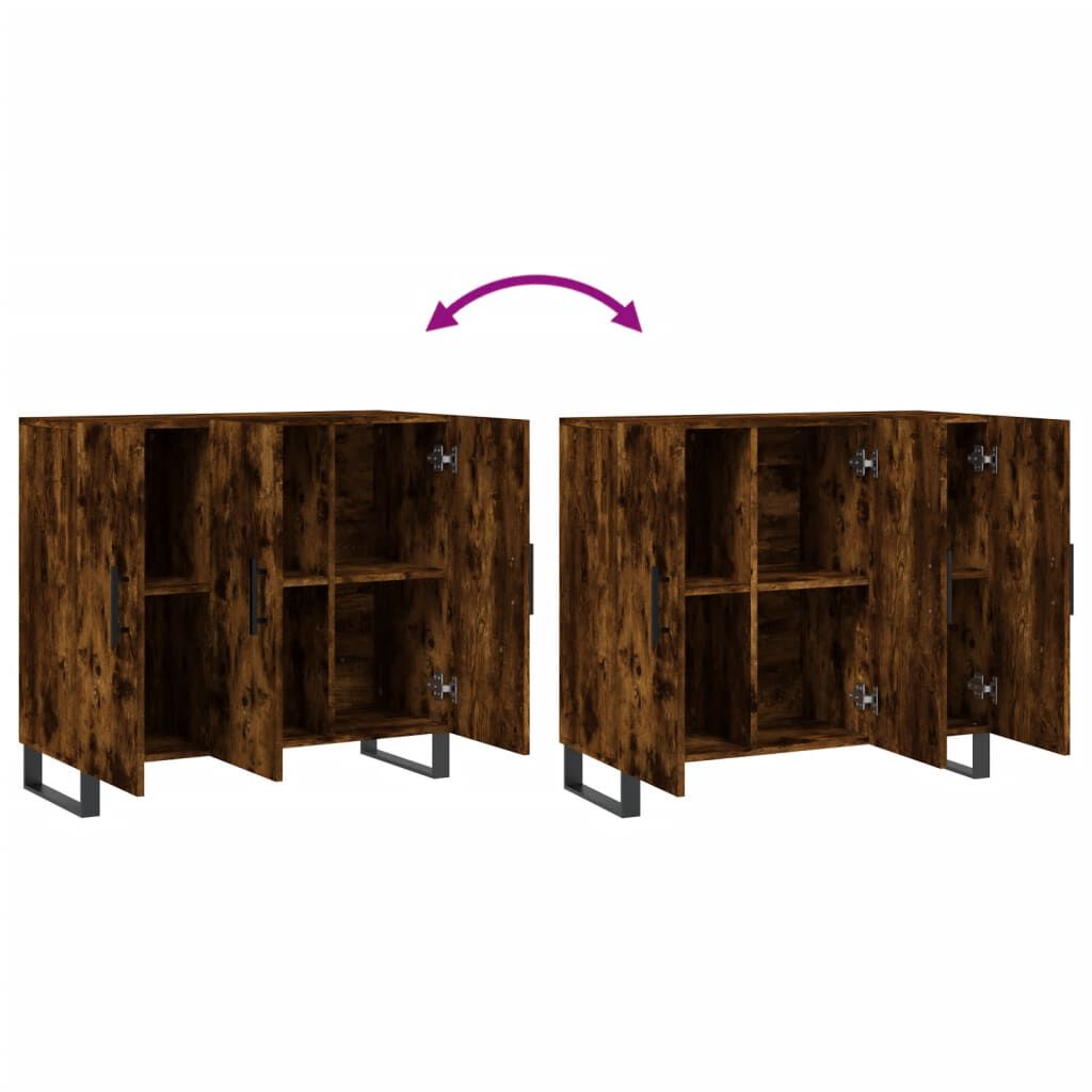 vidaXL Ντουλάπι Καπνιστή Δρυς 90x34x80 εκ. Επεξεργασμένο Ξύλο