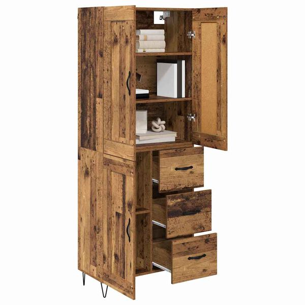 vidaXL Highboard &Pi;&alpha;&lambda;&iota;ό &Xi;ύ&lambda;&omicron; 69,5 x 34 x 180 &epsilon;&kappa;. &Epsilon;&pi;&epsilon;&xi;&epsilon;&rho;&gamma;&alpha;&sigma;&mu;έ&nu;&omicron; &xi;ύ&lambda;&omicron;