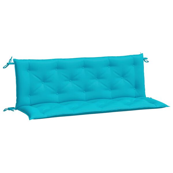 vidaXL Μαξιλάρια Πάγκου Κήπου 2 τεμ. Τιρκουάζ 150x50x7 εκ. Υφασμάτινα